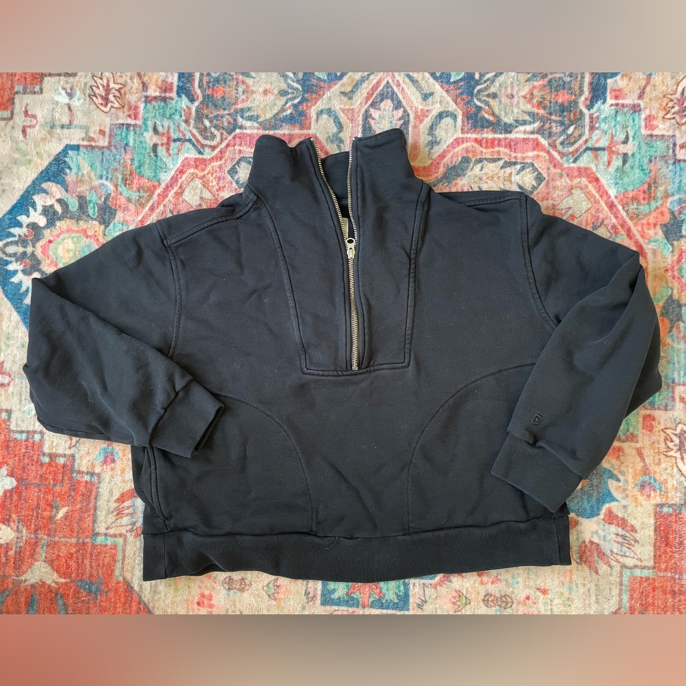 EVERLANE Half Zip Sweater Sz Medium